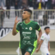 Selebrasi gol Gustavo Tocantins, striker PSS Sleman di kompetisi Pegadaian Championship