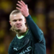 Ekspresi kekecewaan Erling Haaland saat Manchester City takluk dari Bodo/Glimt di Liga Champions (Michael Regan - UEFA/UEFA via Getty Images)