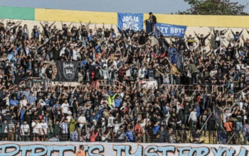Foto suporter PSIM Jogja yang berada di Gate 9-10 Stadion Sultan Agung Bantul.&nbsp; (Dokumen Adit/Penonton Gate 10)