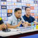 Sesi konferensi pers setelah pertandingan antara PSIM Jogja melawan Borneo FC.