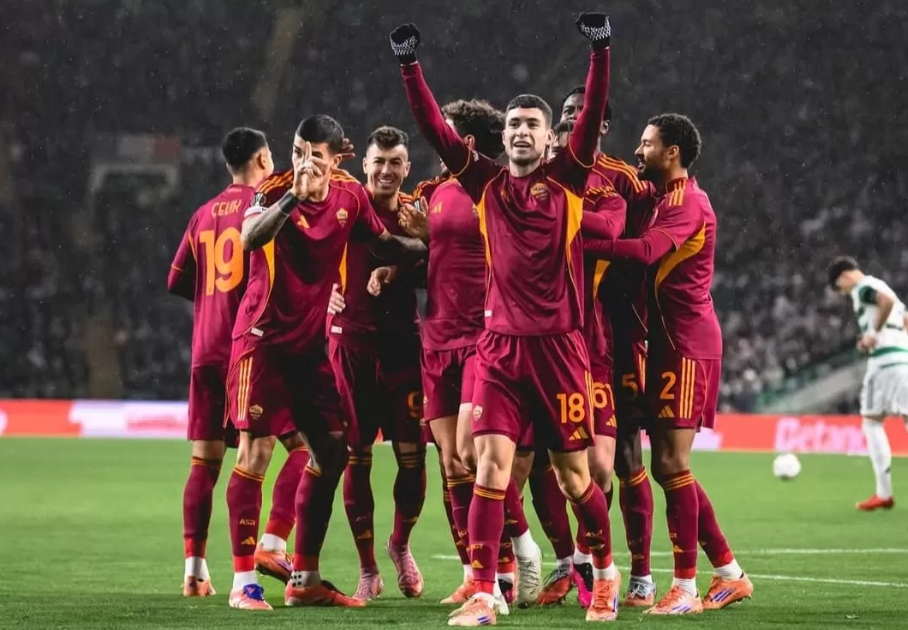 Selebrasi pemain AS Roma
