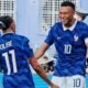 Michael Olise saat merayakan gol