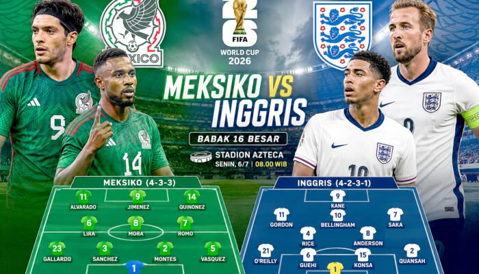 Meksiko vs Inggris, El Tri Turunkan Skuad Utama di Stadion Azteca demi Redam The Three Lions