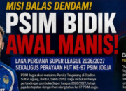 Debut PSIM Jogja di Super League 2026/2027 Makin Spesial, Hadapi Persita Tepat di HUT ke-97